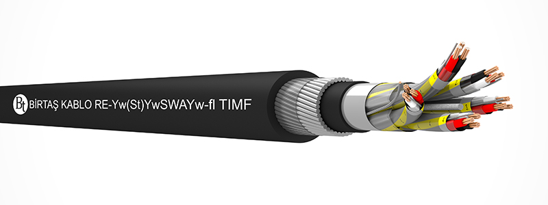 RE-Yw(St)YwSWAYw-fl TIMF  90 °C  /  300 V Cu-PVC-ISCR-OSCR-PVC-SWA-PVC